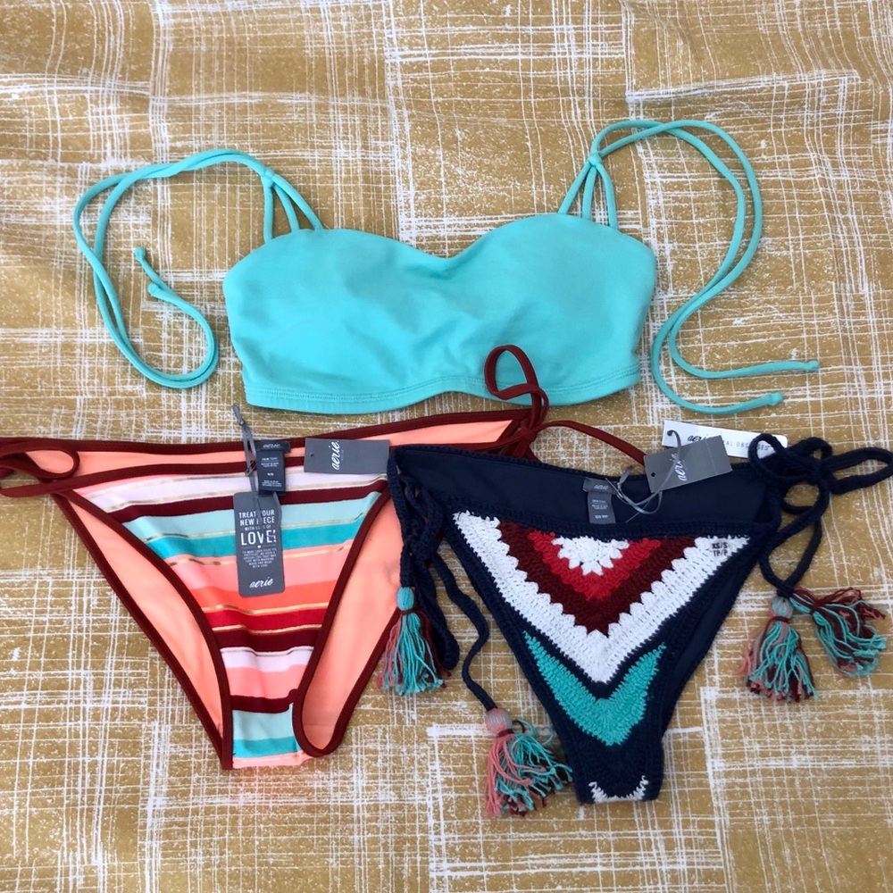 Lululemon Sports Bra + 2 NWT Aerie Bikini Bottoms